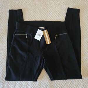 Matty M High‑Rise Leggings with Zipper Pockets – Black, Size Medium (Style 83505